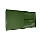 Isolierter Regalcontainer BAUER CEH 59-2 IBC, Stahl, Schiebetor, B 6440 x T 1550 x H 3510 mm, grün