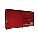 Isolierter Regalcontainer BAUER CEH 59-2 IBC, Stahl, Schiebetor, B 6440 x T 1550 x H 3510 mm, rot