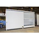 Isolierter Regalcontainer BAUER CEH 59-2 IBC, Stahl, Schiebetor, B 6440 x T 1550 x H 3510 mm, weiß