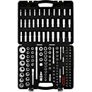 Jeu de clés à douille KS-Tools, 1/4' + 3/8' + 1/2', 12 pans, 133 pièces, dans un coffret de transport noir