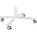Jeu de roulettes, pour pupitres électroniques de bureau à domicile NowyStyl réglables en hauteur avec socle, 4 pièces, Ø 75 mm chacune, blanc