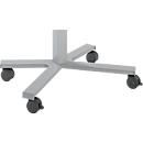 Jeu de roulettes, pour pupitres électroniques de bureau à domicile NowyStyl réglables en hauteur avec socle, 4 pièces, Ø 75 mm chacune, noir