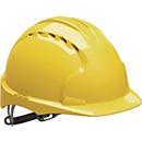 JSP Schutzhelm EVO®2, gelb, HDPE, 6-Punkt-System, EN 397, OneTouch™ Verschluss, Belüftung, Kopfumfang 53-64 cm
