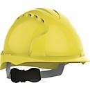 JSP Schutzhelm EVO3 Revolution, EN 397, gelb, PE, 6-Punkt-Gurtband, Drehradverschluss, ca. 375 g