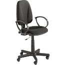 JUPITER bureaustoel, kuipzitting, in hoogte, diepte en neiging verstelbare rugleuning, zonder armleuningen