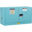 Justrite FM chemiekast Piggyback Sure-Grip® EX, voor etsmiddelen, tot 45 liter, handmatig sluitende deuren, blauw
