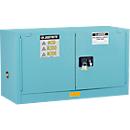 Justrite FM chemiekast Piggyback Sure-Grip® EX, voor etsmiddelen, tot 45 liter, zelfsluitende deuren, blauw