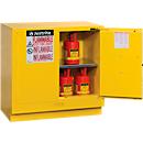 Justrite FM-Sicherheitsschrank Undercounter Sure-Grip® EX, für entzündbare Flüssigkeiten, bis 83 Liter, selbstschließende Türen, gelb