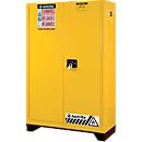 Justrite FM veiligheidsopslagkast Classic Sure-Grip® EX, voor brandbare vloeistoffen, tot 170 liter, zelfsluitend, geel