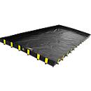 Justrite Leckage-Faltwanne XT, H 3050 x B 3860 mm, bis 18321 L, schwarz