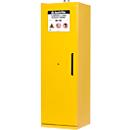 Justrite Sicherheitsschrank EN 90, Auffangwanne, 3 Fachböden, H 2070 x B 600 x T 600 mm, gelb