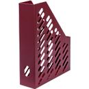 KARMA magazine file, DIN A4/C4, 100% recycled material, W 76 x D 246 x H 315 mm, H front: 148 mm, eco-red