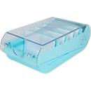 Karteikasten Exacompta Bunny Box Iderama, A7, für bis zu 900 Karten, 5 Trennplatten, 100 linierte Karten, mit Deckel, B 250 x T 132 x H 85 mm, PS, pastellgrün
