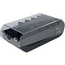 Karteikasten Exacompta Bunny Box Office, A7, für bis zu 900 Karten, 5 Trennplatten, 100 linierte Karten, mit Deckel, B 250 x T 132 x H 85 mm, PS, schwarz