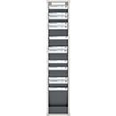 Karten-Sortiertafeln Eichner 9219 Serie, 1 – bis 3-reihig lieferbar, 1-spaltig, H 1350 x B 260 mm