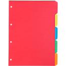 Kartonregister Schäfer Shop Select, 1er Pack, 4-fach Lochung, 160 g/qm Recyclingkarton, 5-teilig