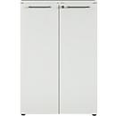 Kast met 2 vleugeldeuren Agenda, 3 OH, B 800 x D 400 x H 1200 mm, lichtgrijs