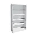 Kast met glazen deuren ASISTO C 3000, 5 ordnerhoogten, B 1000 mm, wit/helder glas