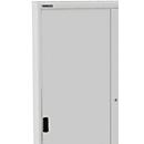 Kast, schuifdeuren, 950 x 400 x 1950 mm, lichtgrijs