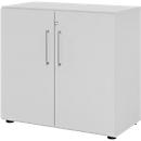 Kasten Breno, 2 OH, afsluitbaar, 28 kg per plank, B 800 x D 420 x H 748 mm, lichtgrijs/lichtgrijs