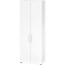 Kasten Breno, 6 OH, afsluitbaar, 28 kg per plank, B 800 x D 420 x H 2156 mm, wit/wit