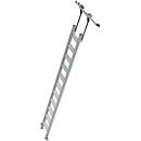 Kastenladder met treden, aluminium, verrijdbaar, 11 treden