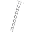 Kastenladder met treden, aluminium, verrijdbaar, 12 treden