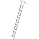 Kastenladder met treden, aluminium, verrijdbaar, 13 treden