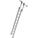 Kastenladder met treden, aluminium, verrijdbaar, 9 treden