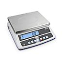 Kern FCD-3K-3 bench scale, weighing range up to 3 kg, RS-232 interface, battery operation, W 300 x D 230 x H 12.5 mm, stainless steel &amp; plastic, silver