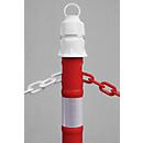 Kettingpalen - polypropyleen - 4 palen + 4 kettingen - rood/wit - set