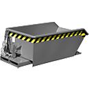 Kiepbak Bauer Mini type MGU 230, hoogte kiepzijde 350 mm, grijs