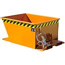 Kiepbak GU-RZ30, voor trolleytreinen, kiep- en schuifbeveiliging, 300 l, RAL 2000 geel