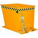 Kiepbak GU-RZ55, voor trolleytreinen, kiep- en schuifbeveiliging, 550 l, RAL 2000 geel