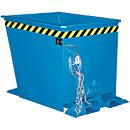 Kiepbak GU-RZ55, voor trolleytreinen, kiep- en schuifbeveiliging, 550 l, RAL 5012 blauw