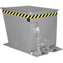 Kiepbak GU-RZ55, voor trolleytreinen, kiep- en schuifbeveiliging, 550 l, RAL 7005 grijs