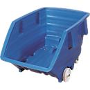 Kiepwagen, polyethyleen, blauw, B 960 x D 1440 x H 825 mm, 500 l, opgiethoogte 460 mm, tot 150 kg