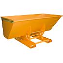 Kippbehälter AK 150, mit Abrollsystem, 1500 l, 1000 kg, L 1420 x B 2280 x H 1070 mm, RAL 2000 gelb