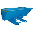 Kippbehälter AK 150, mit Abrollsystem, 1500 l, 1000 kg, L 1420 x B 2280 x H 1070 mm, RAL 5012 blau