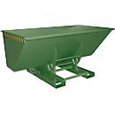 Kippbehälter AK 150, mit Abrollsystem, 1500 l, 1000 kg, L 1420 x B 2280 x H 1070 mm, RAL 6011 grün