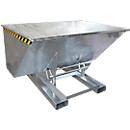 Kippbehälter AK 150, mit Abrollsystem, 1500 l, 1000 kg, L 1420 x B 2280 x H 1070 mm, verzinkt