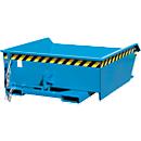 Kippbehälter Bauer Mini Typ MGU 460, niedrige Bauhöhe, 460 l Inhalt, blau