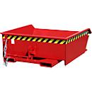 Kippbehälter Bauer Mini Typ MGU 460, niedrige Bauhöhe, 460 l Inhalt, rot