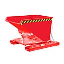 Kippbehälter Typ 3S 300 für Stapler, Tragfähigkeit 750 kg, mit 3-seitiger Kippfunktion, rot RAL