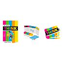 Kit d'atelier PLAYROOM THINK FLIP, 1 bloc flipchart avec 14 feuilles pré-imprimées pour le design thinking/processus d'innovation + accessoires, multicolore