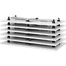 Klaptafel, 1600 x 700 mm, onderstel aluminium wit