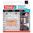 Klebeschraube tesa®, für Mauerwerk & Stein im Innen- & Außenbereich, Haftkraft bis 5 kg, ablösbar, viereckig, 2 Stück
