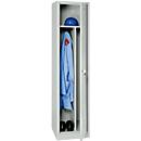 Kledinglocker, 1 deur, B 400 x H 1800 mm cilinderslot, lichtgrijs