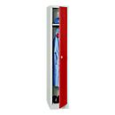 Kledinglocker, B 300 x H 1800 mm lichtgrijs/lichtgrijs RAL 7035/3000 draaigrendelslot