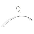 Kleerhanger Rudolf Weber KG Curve van acryl, hangerdikte 6 mm, verchroomd, draaibare haak, 4 stuks, transparant